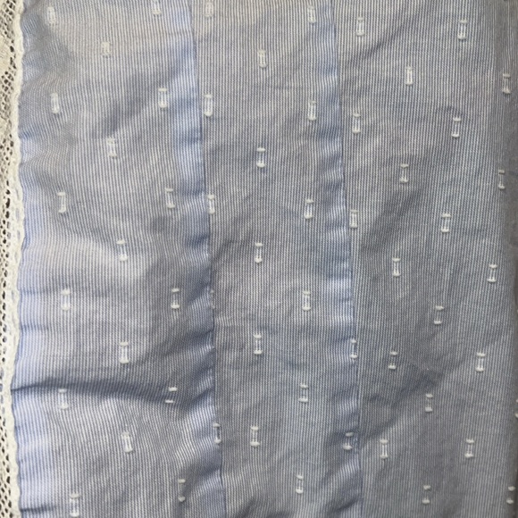 Blue & Lace Swiss-Dot Top - Picture 3 of 5